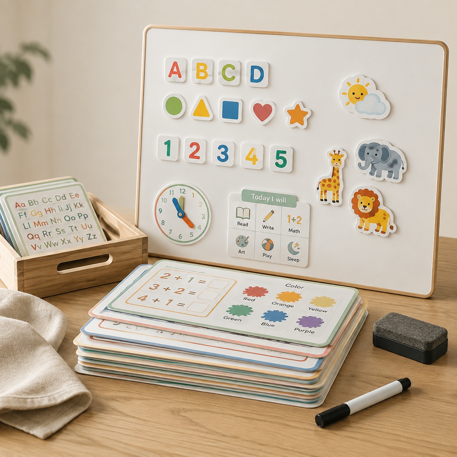 0.5mm educational magnetic learning sheets, alphabet tiles and dry-erase classroom planning products