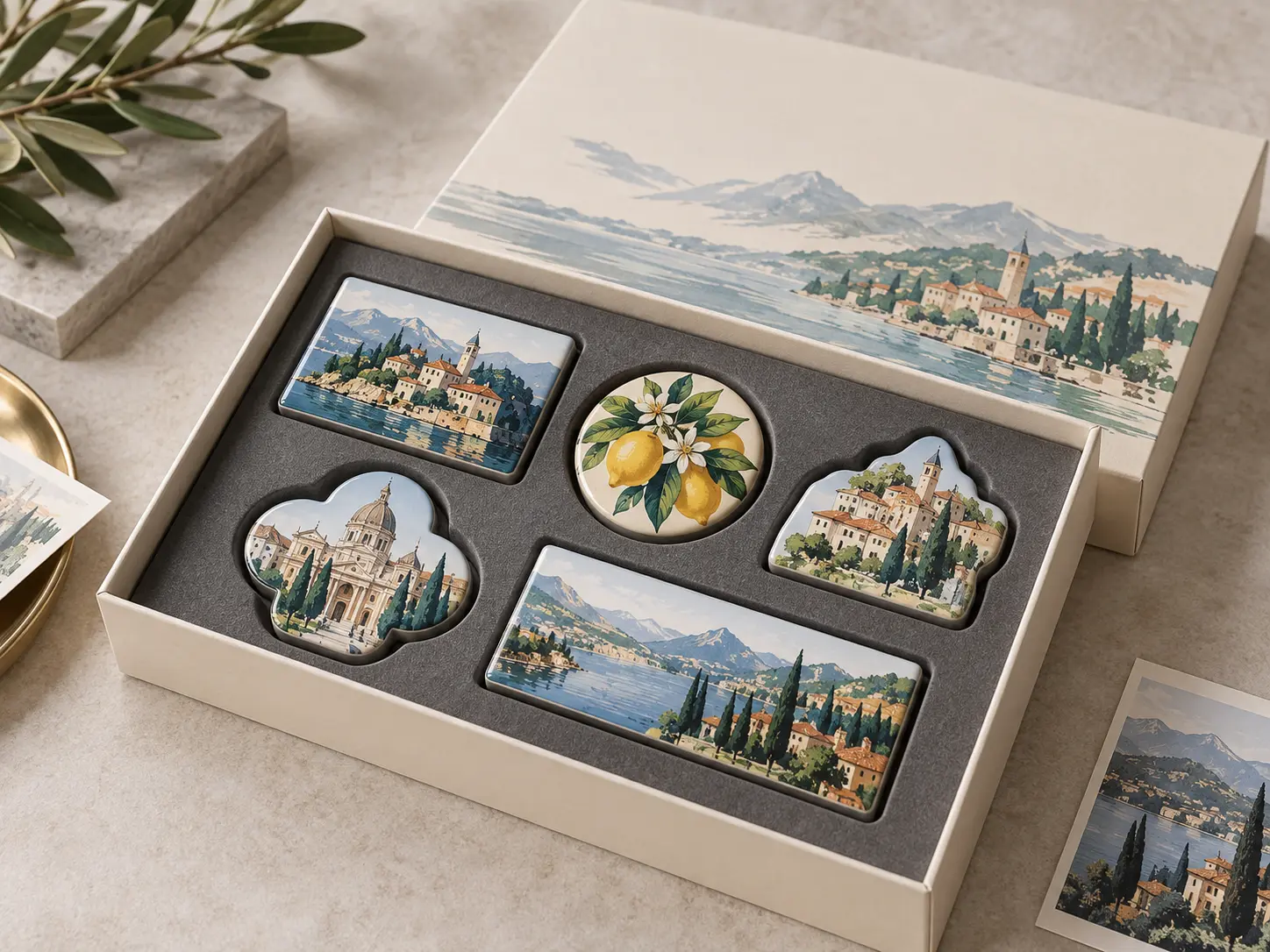 Gift box with custom insert for premium magnetic product sets