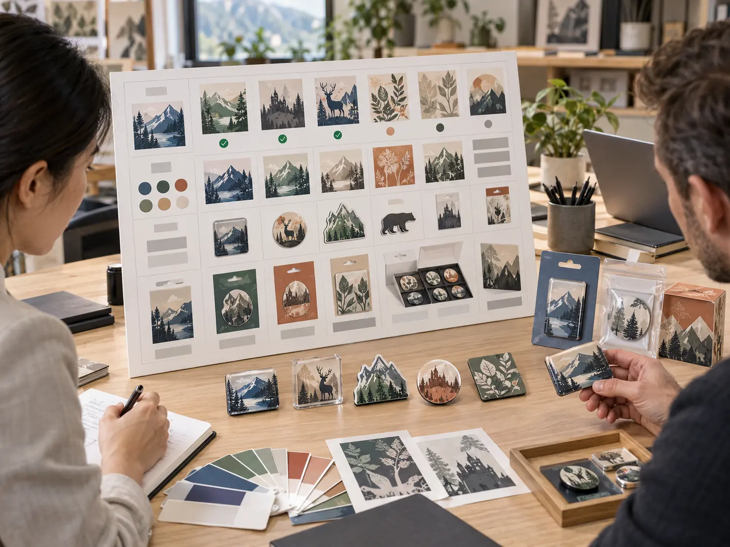 Licensed merchandise version control review with artwork variants colour references and physical samples