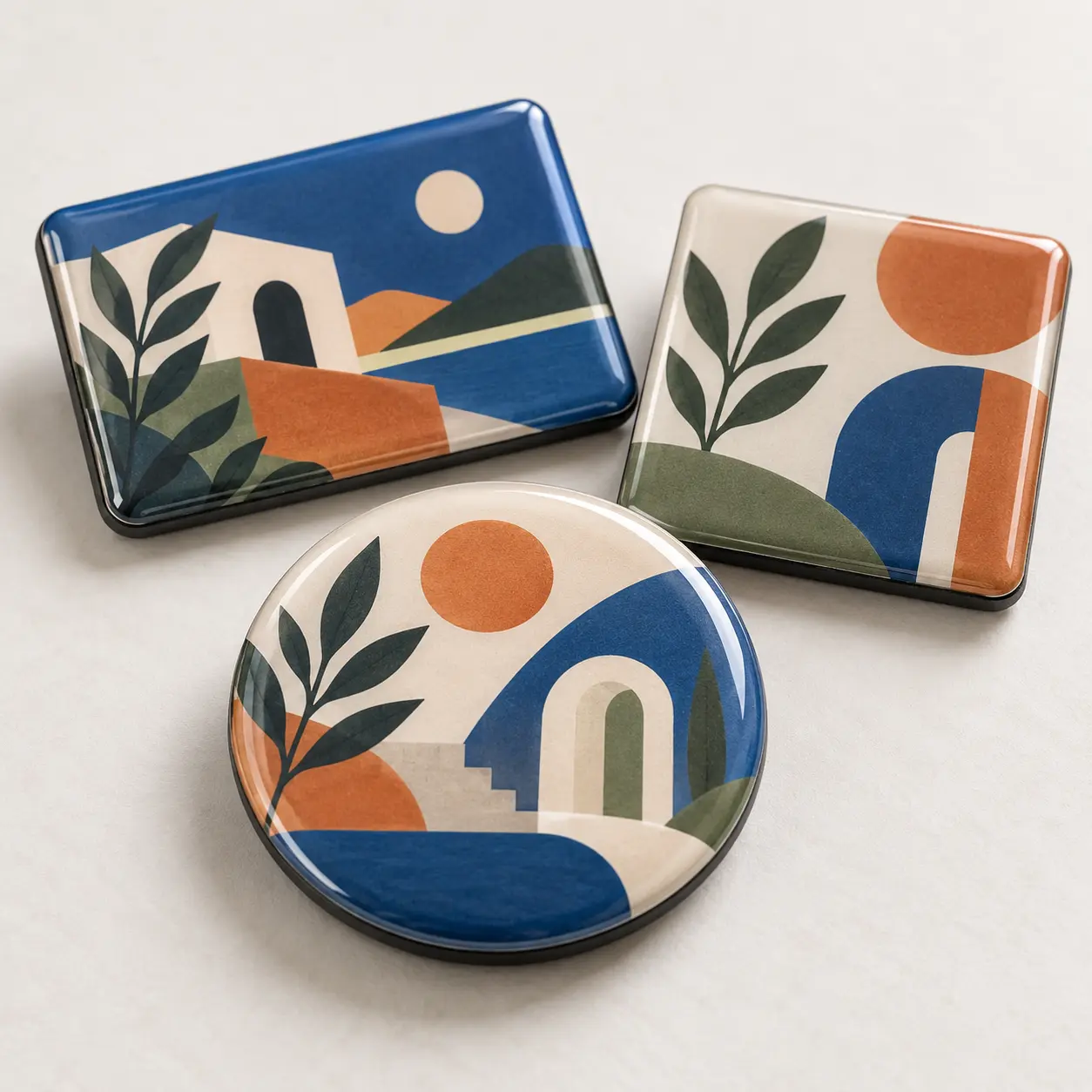 Epoxy-domed fridge magnets for corporate promotional campaigns and events