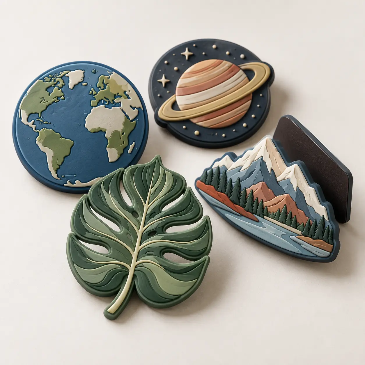 Custom soft PVC magnets for publishing science geography and educational merchandise